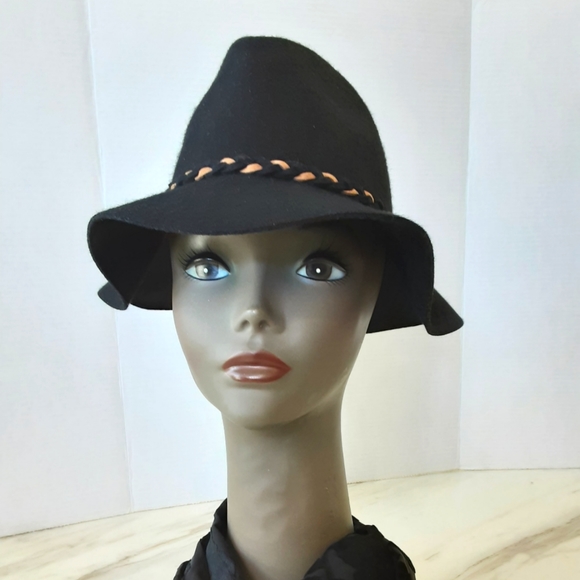 NWOT APT. 9 BRAIDED FLOPPY BRIM FEDORA 100% WOOL HAT - Picture 2 of 8